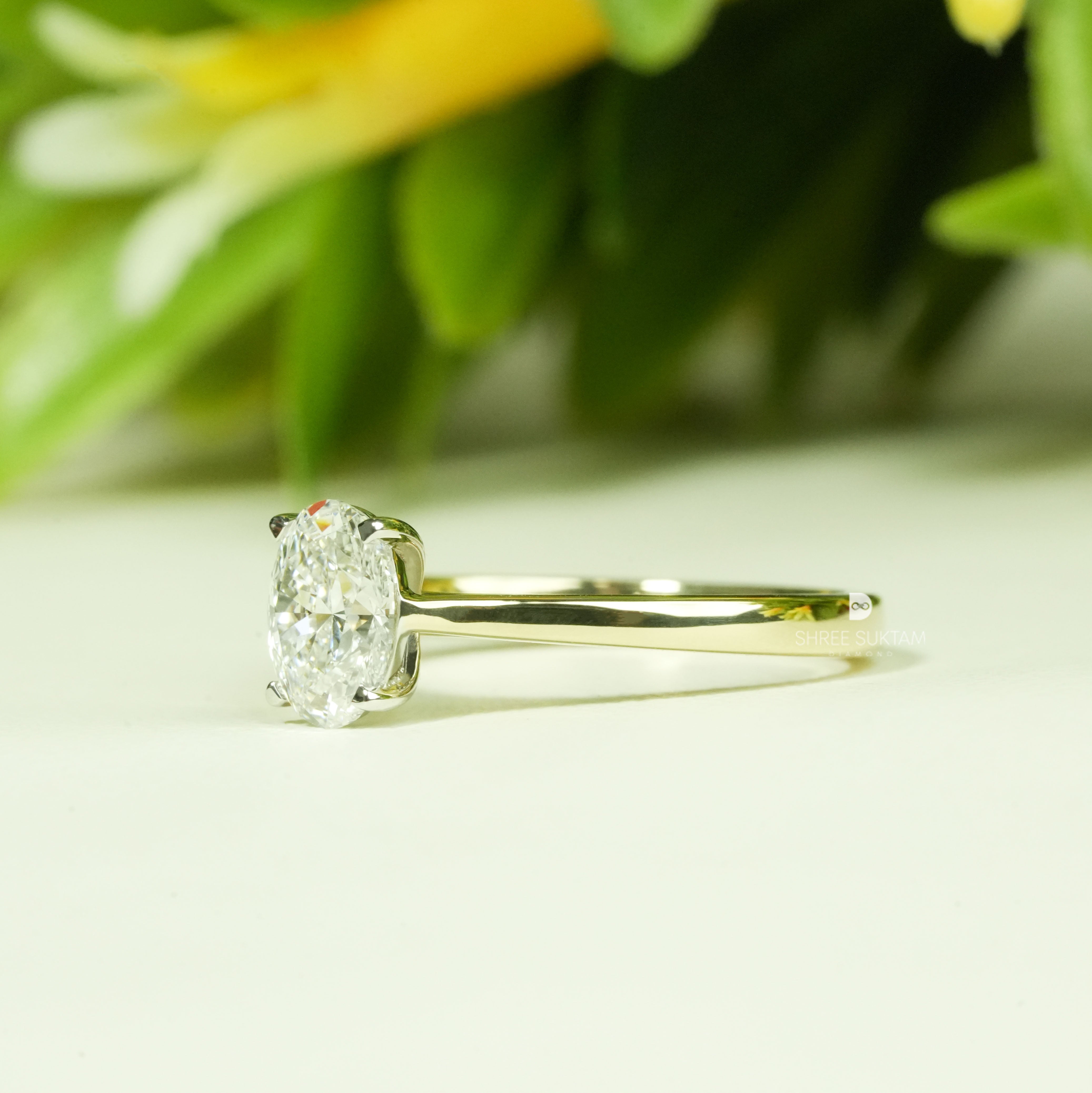 Oval Brilliant Diamond Classic Fine Jewelry Design For Proposal Anniversary Gift Modern Solitaire Ring