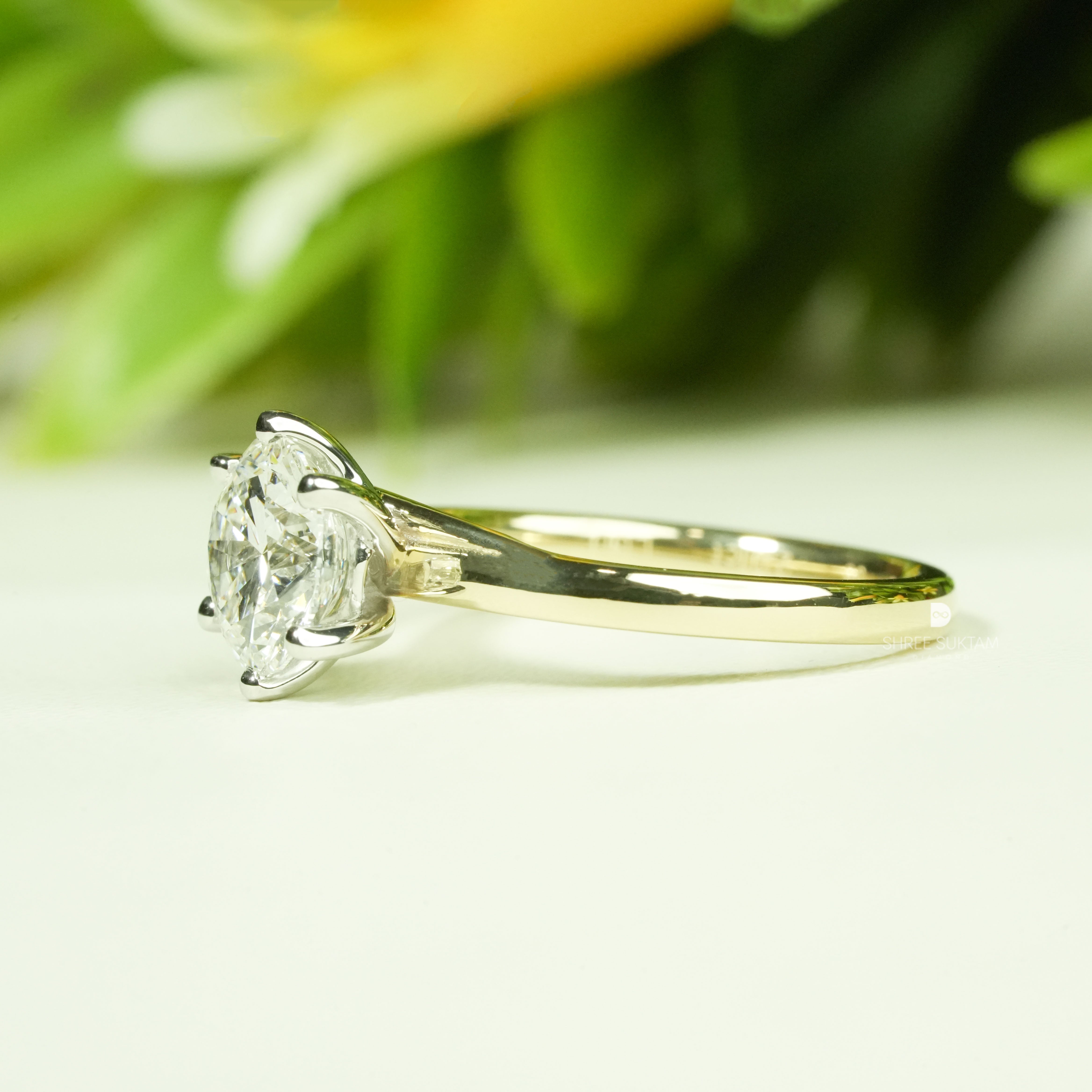 Round Lab Grown Diamond Ring minimalist Diamond Ring Dainty Diamond Ring Handmade Ring  Prepose Ring Modern Engagement Ring