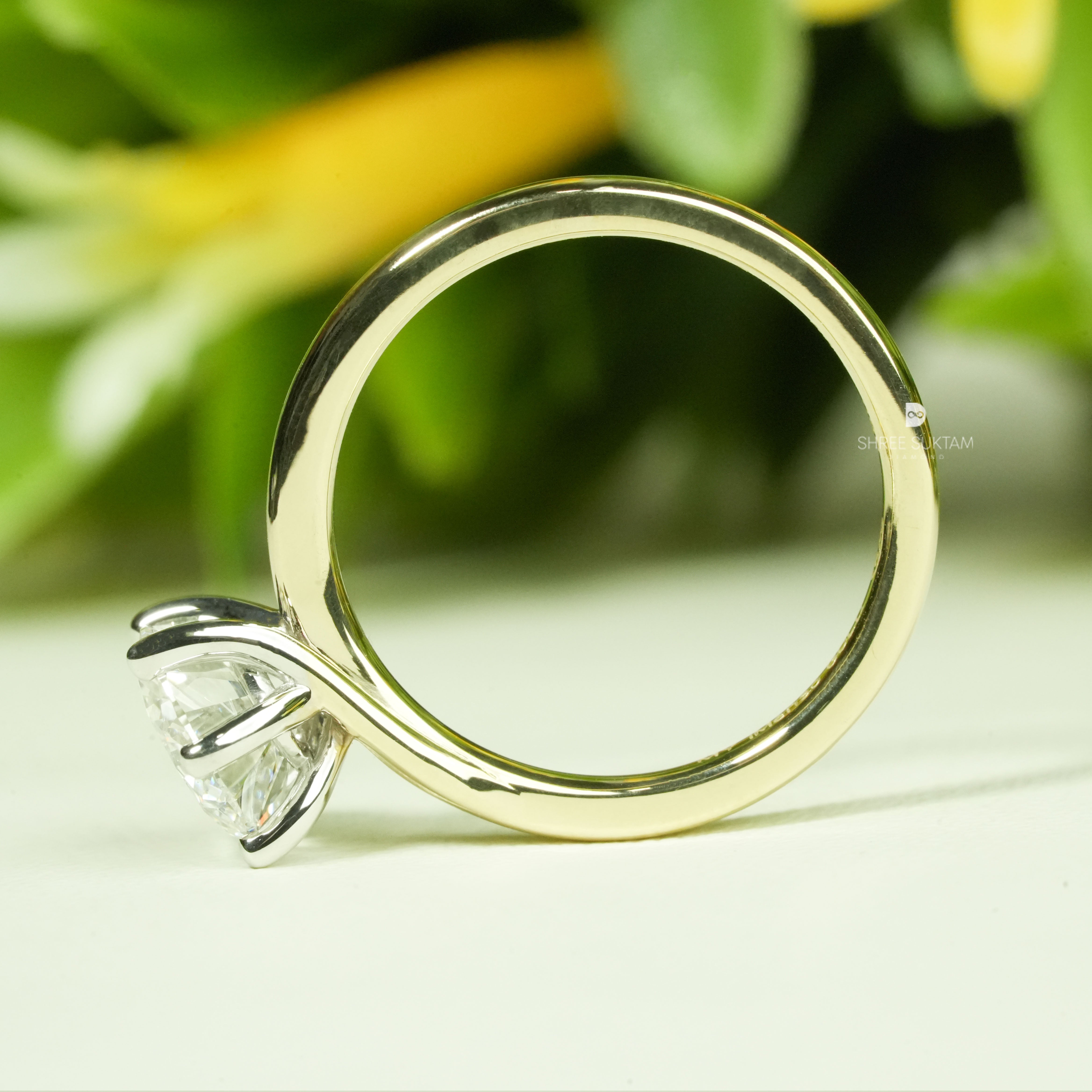 Round Lab Grown Diamond Ring minimalist Diamond Ring Dainty Diamond Ring Handmade Ring  Prepose Ring Modern Engagement Ring