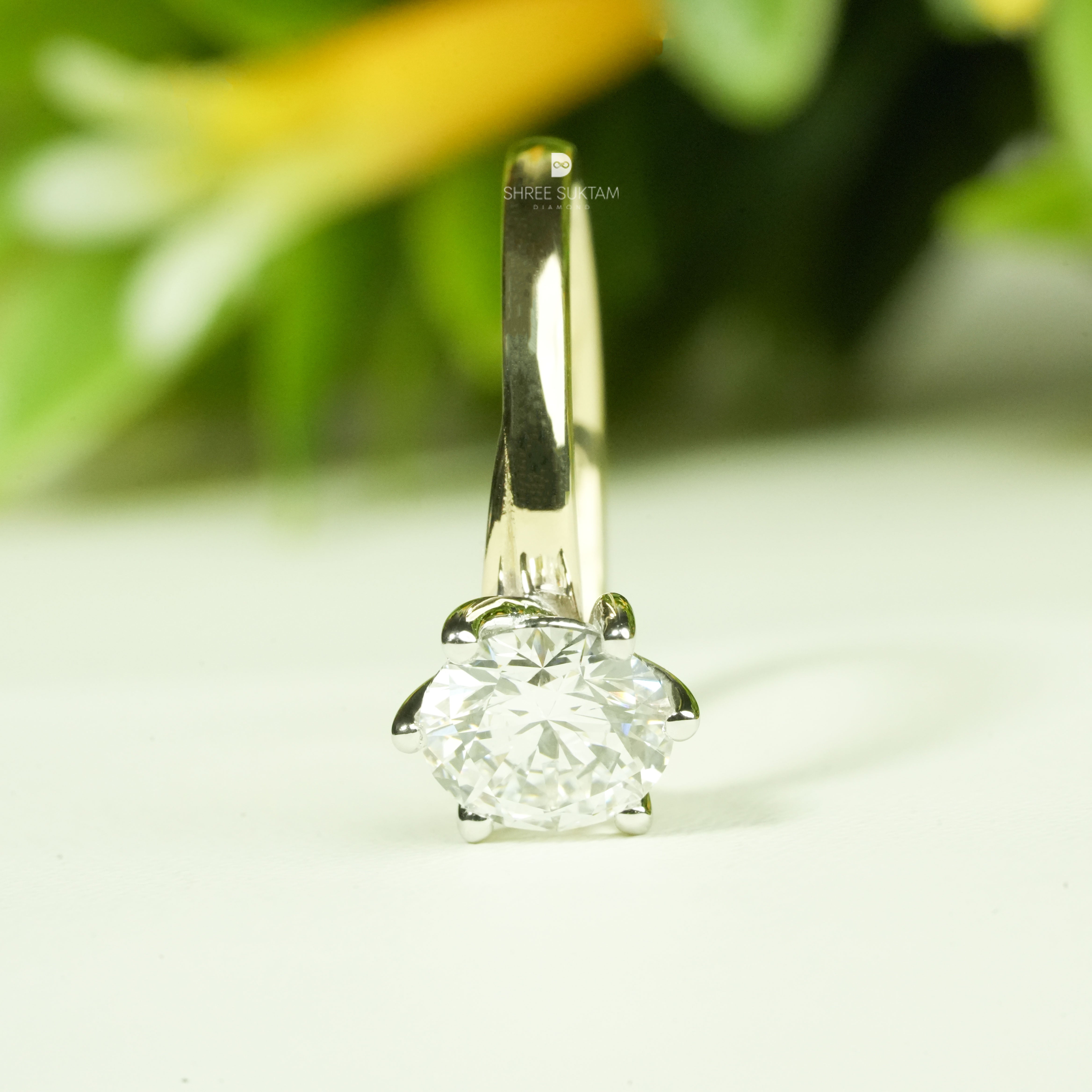 Round Lab Grown Diamond Ring minimalist Diamond Ring Dainty Diamond Ring Handmade Ring  Prepose Ring Modern Engagement Ring