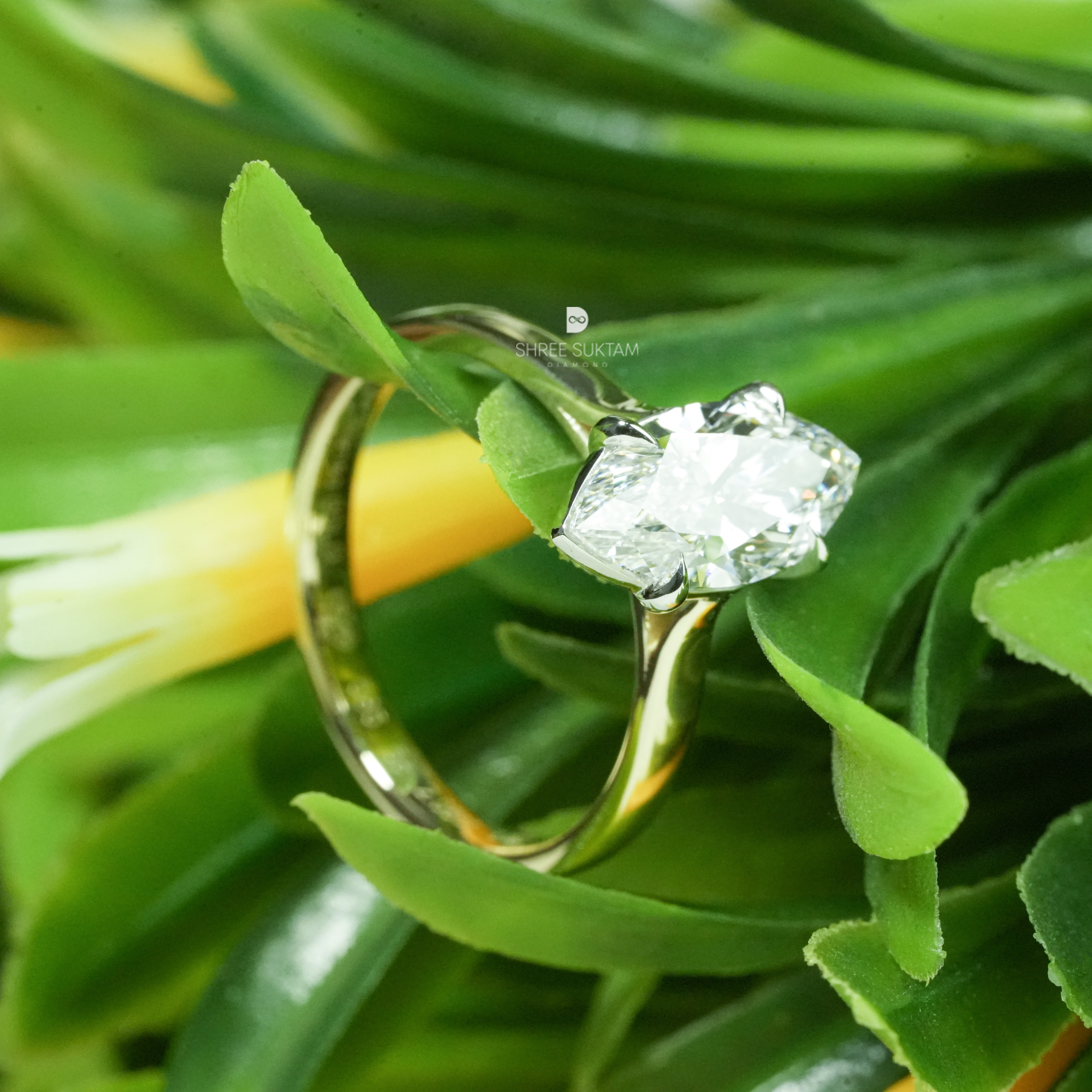 Brilliant Marquise Solitaire Diamond Ring Polished Band Four-Prong Setting Classic Minimalist Engagement Ring Timeless Fine Jewelry Design