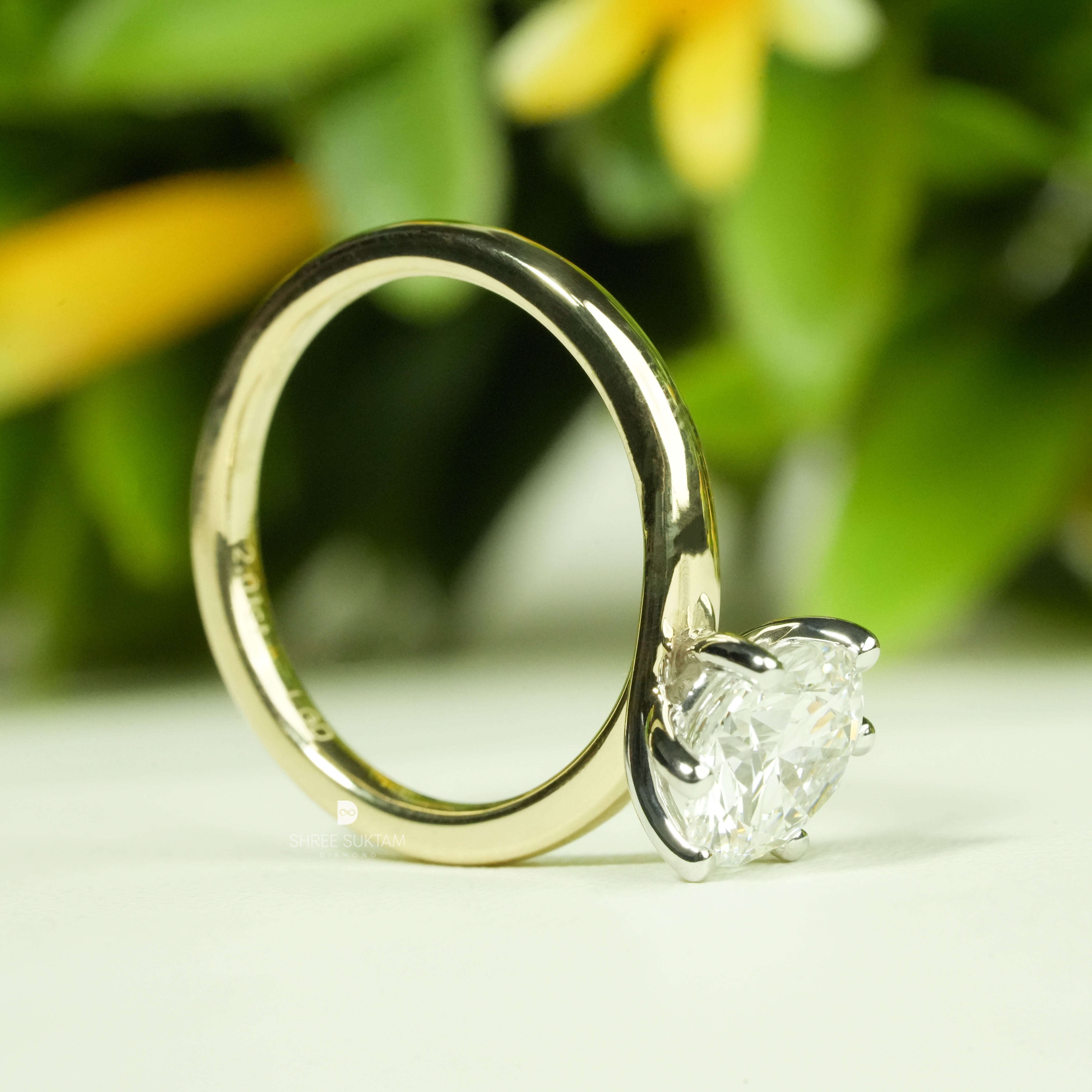 Round Lab Grown Diamond Ring minimalist Diamond Ring Dainty Diamond Ring Handmade Ring  Prepose Ring Modern Engagement Ring