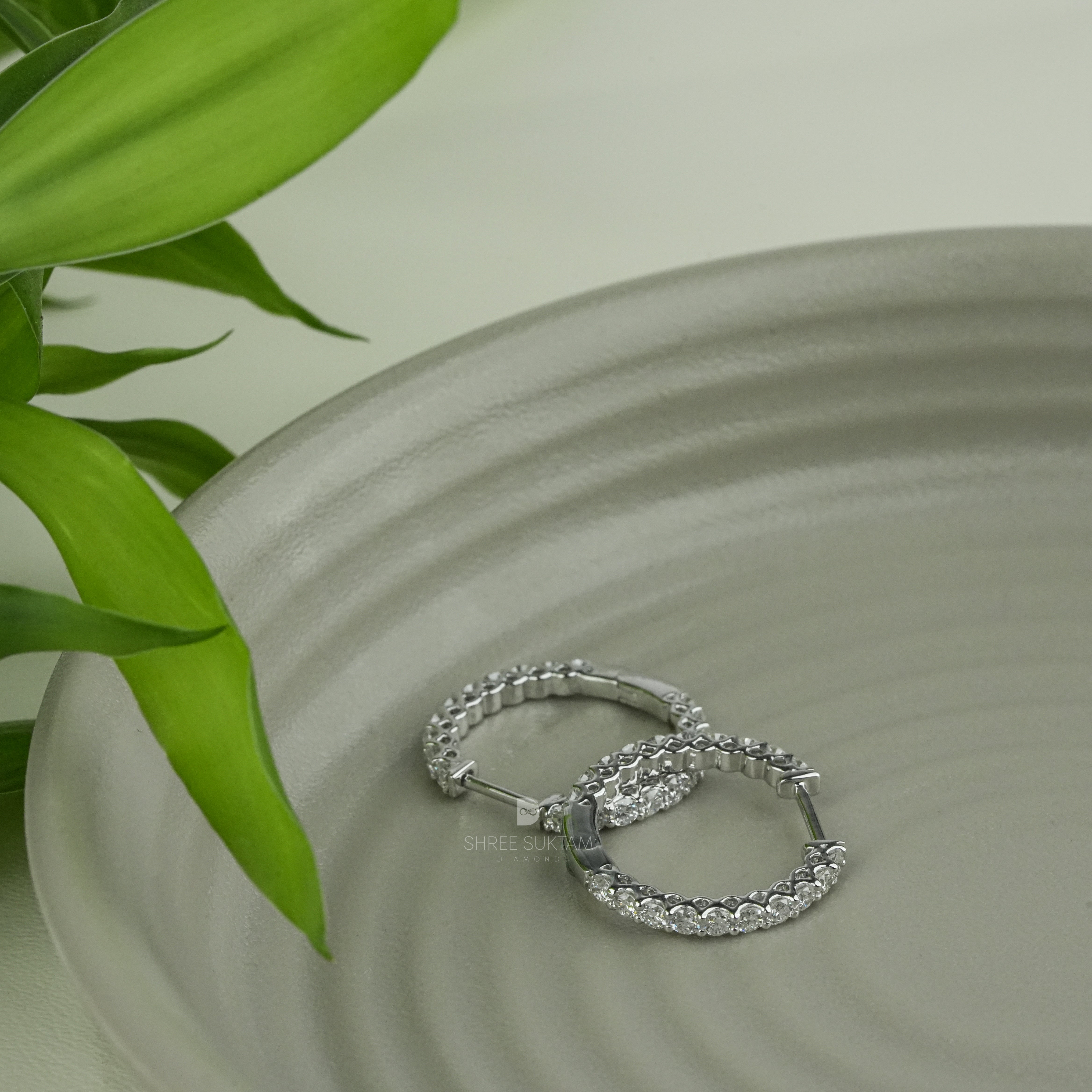 Hoop Earrings Lab Grown Diamond Sparkling Everyday Bridal Hoops for Women Bridal Hoop Earrings Minimalist Dainty Hoop Earrings