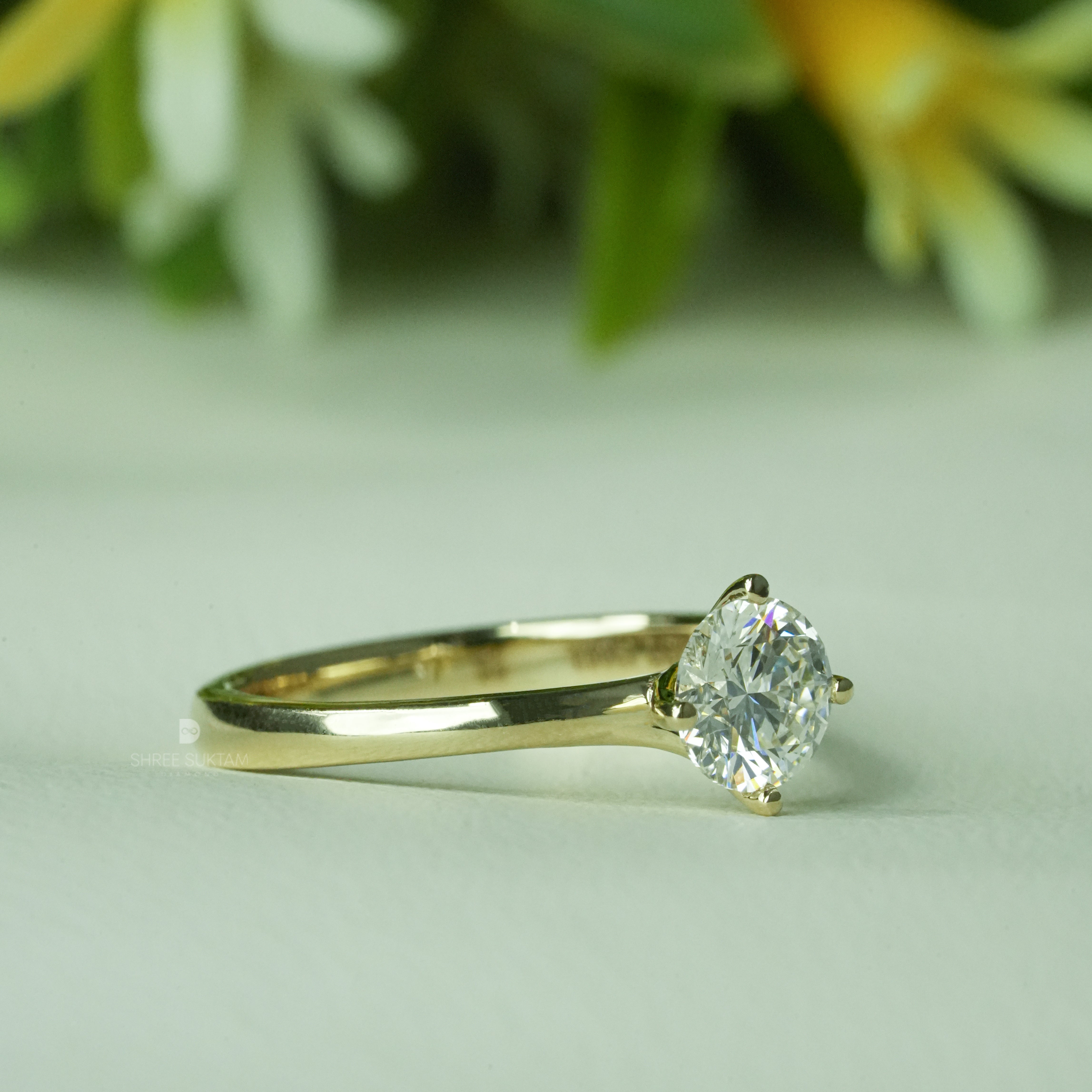 simple diamond ring, bridal engagement ring, promise ring diamond, elegant gold ring, handcrafted diamond ring,