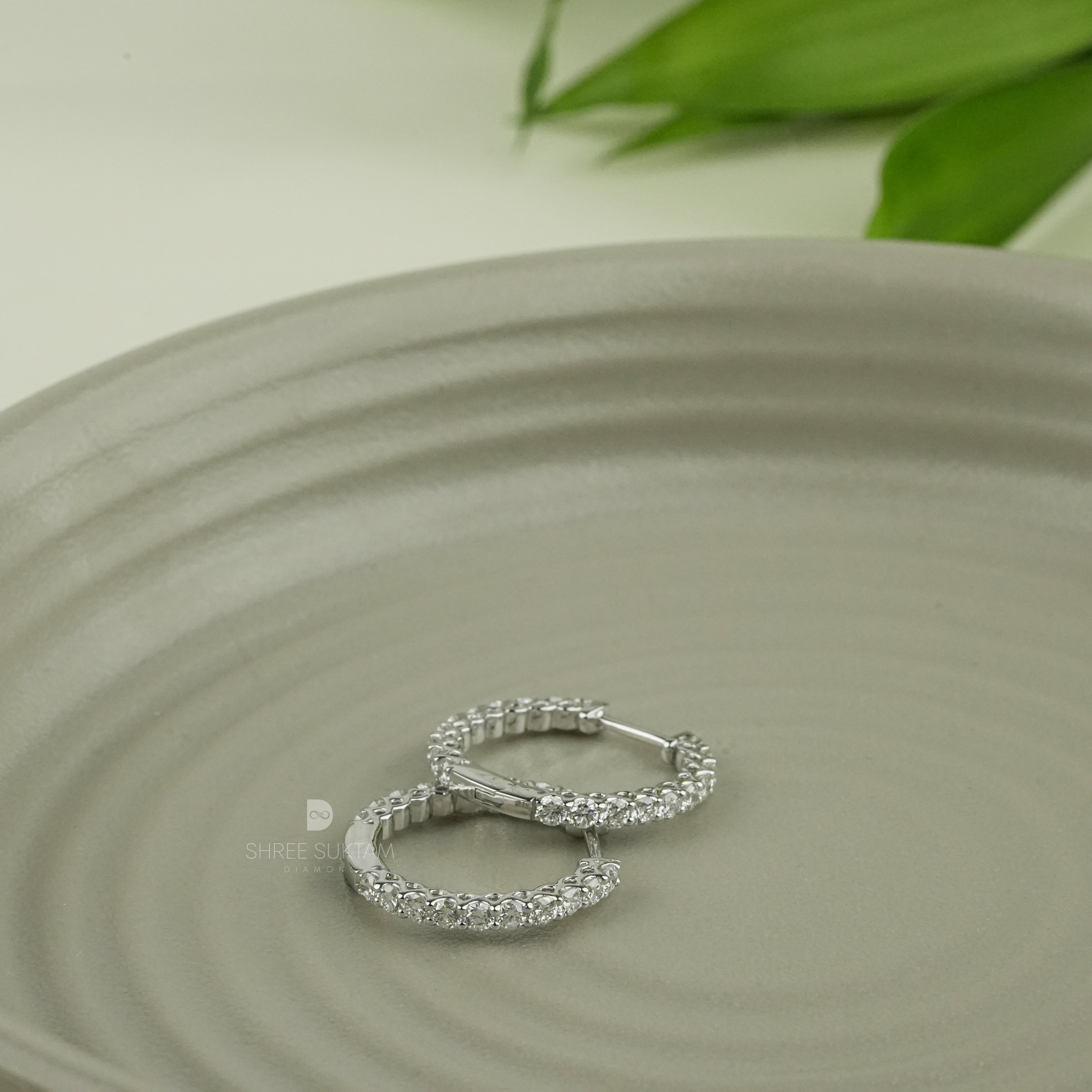 Hoop Earrings Lab Grown Diamond Sparkling Everyday Bridal Hoops for Women Bridal Hoop Earrings Minimalist Dainty Hoop Earrings