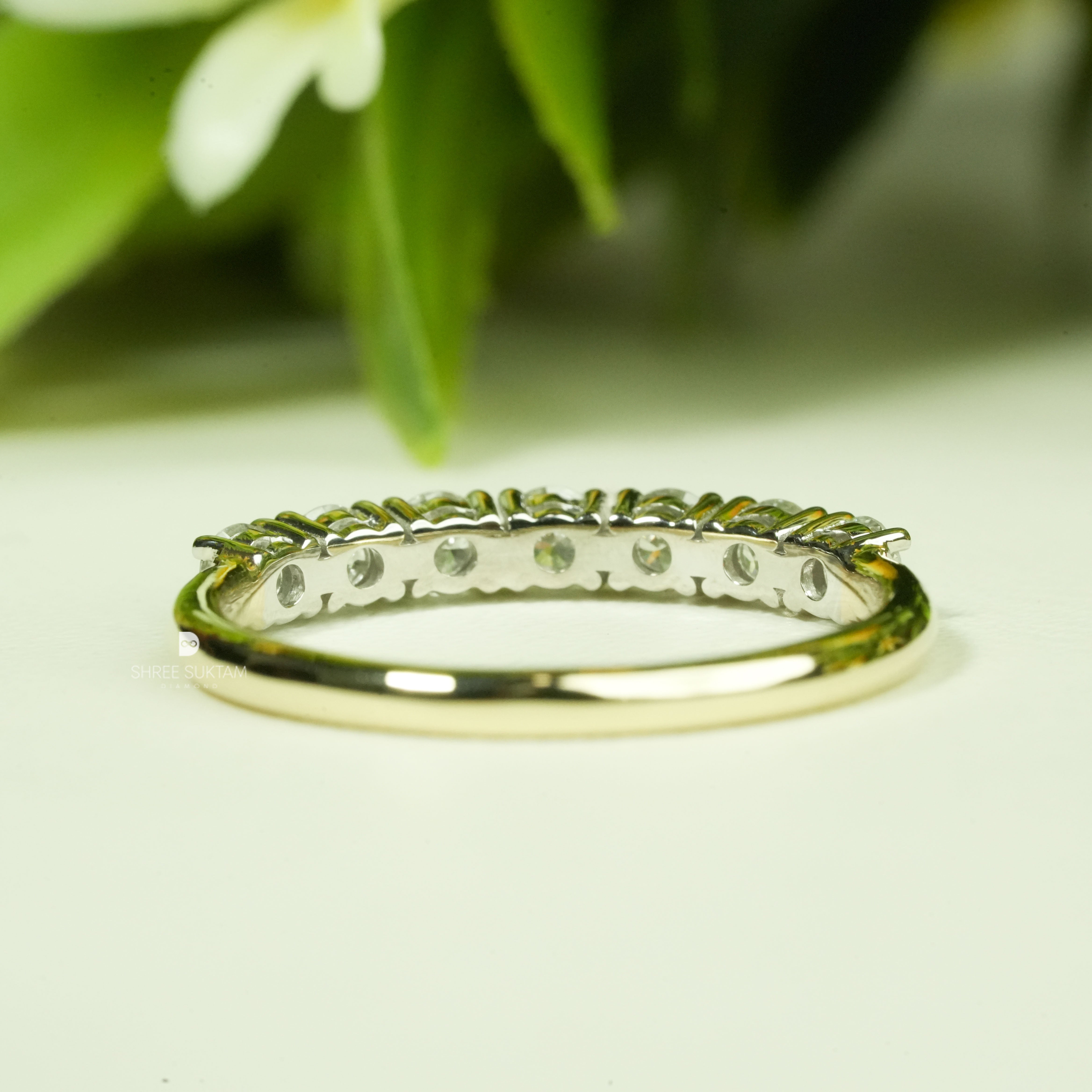 Round Diamond Eternity Band Classic Wedding Anniversary Ring everyday Luxury Band Perfect For Wedding