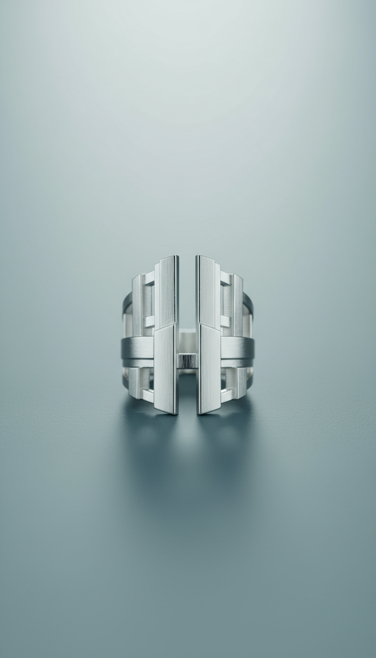 Sterling Silver Architectural Ring