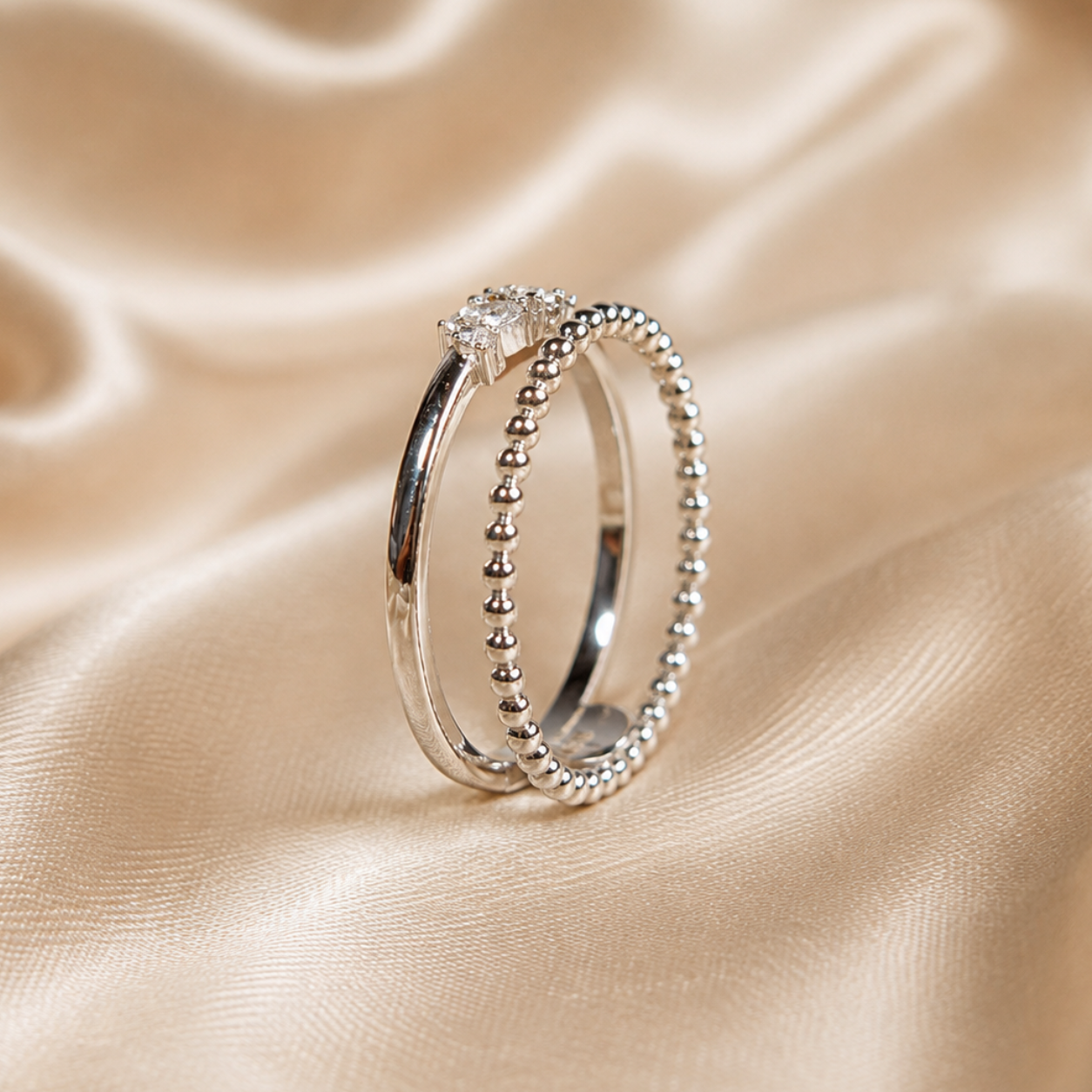 Marquise & Round Lab Grown Diamond Ring Five Stone Engagement Ring Elegant Wedding Band Anniversary Gift For Her Minimalist Handmade Jewelry