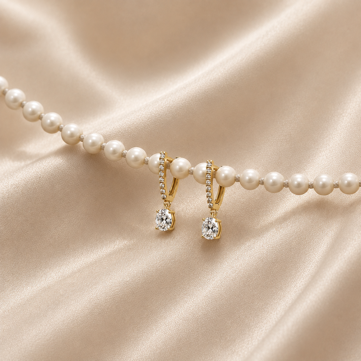 Oval Lab Grown Diamond Drop Earrings Diamond Yellow Gold Huggie Drops Earrings Bridal Jewelry Luxury Wedding Handmade Jewelry Gift for Her