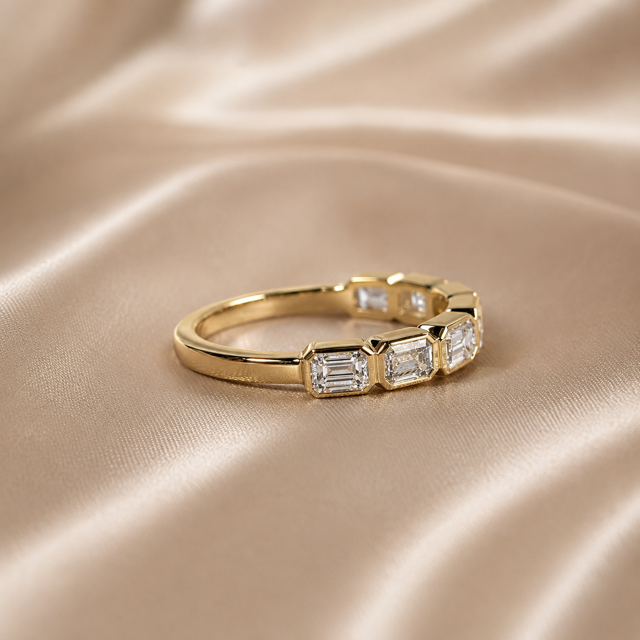 Emerald Lab Grown Diamond Engagement Ring White Gold Solitaire Ring Emerald Promise Ring Minimalist Wedding Handmade Jewelry Gfit For Her (Copy)
