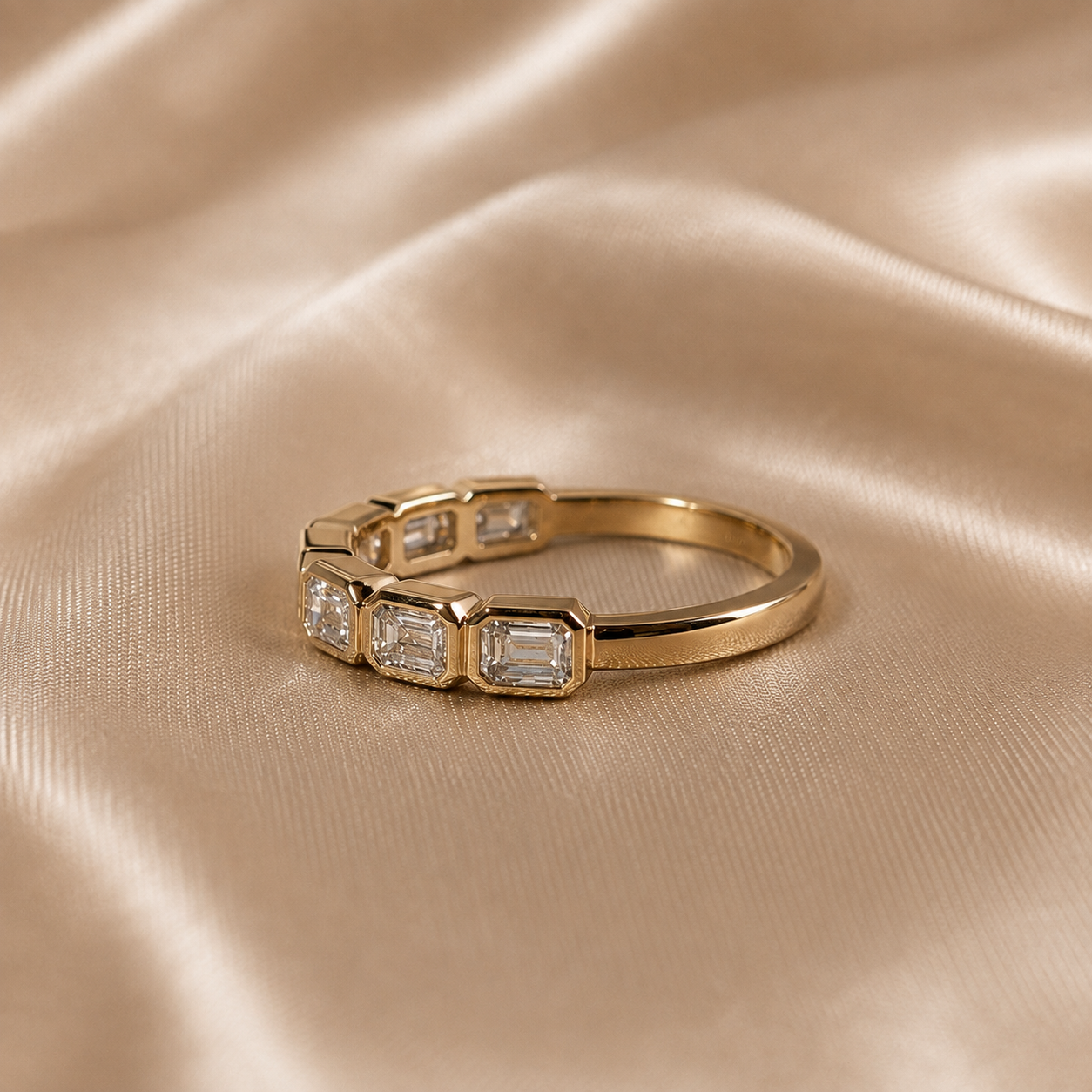 Emerald Lab Grown Diamond Engagement Ring White Gold Solitaire Ring Emerald Promise Ring Minimalist Wedding Handmade Jewelry Gfit For Her (Copy)