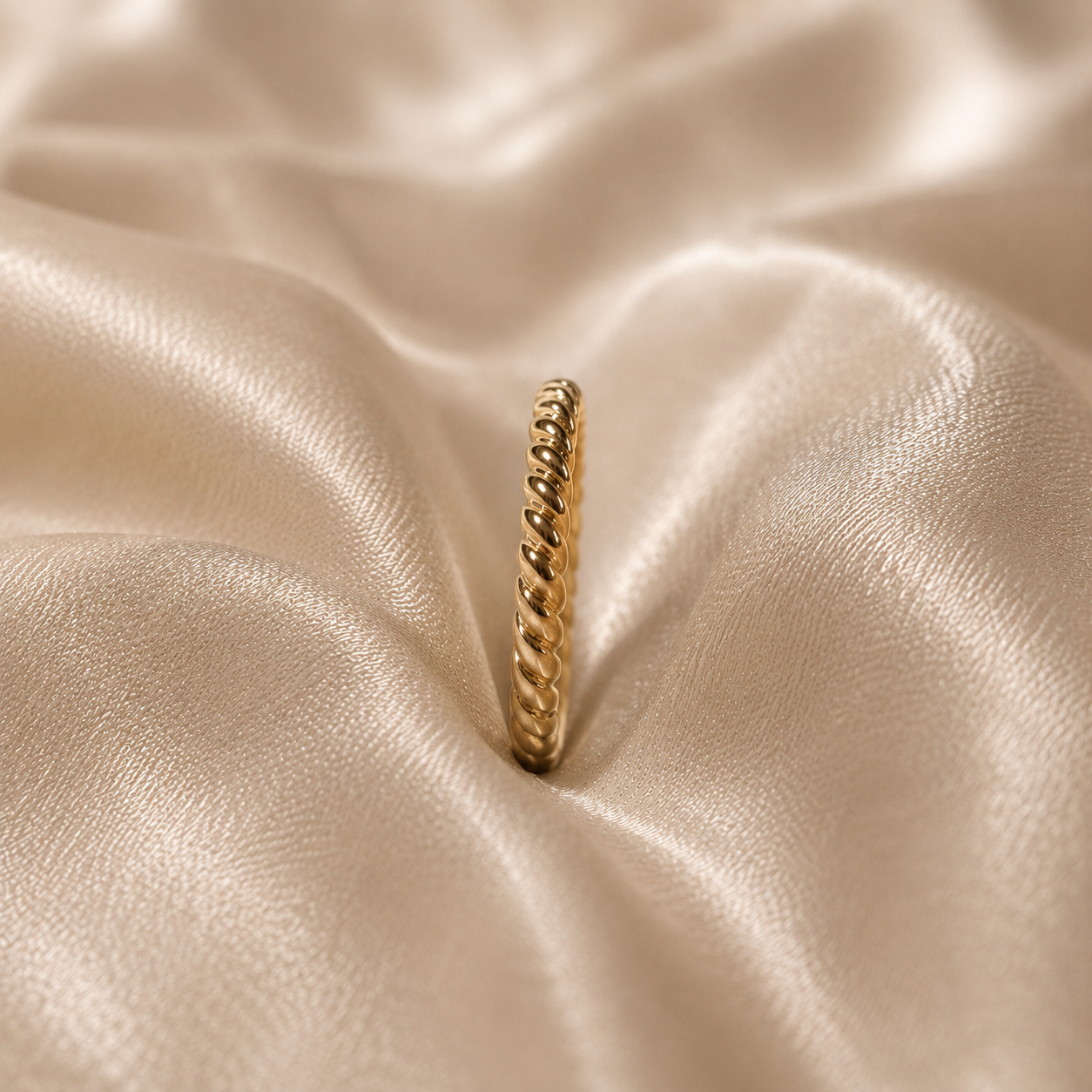 Twisted Rope Gold Ring Stackable Gold Band Minimalist Rope Ring Dainty Wedding Band Thin Gold Stacking Ring Handmade jewelry