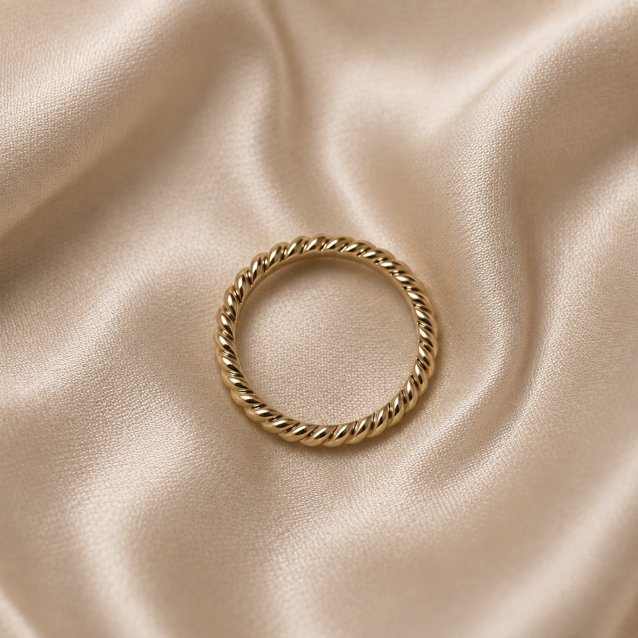 Twisted Rope Gold Ring Stackable Gold Band Minimalist Rope Ring Dainty Wedding Band Thin Gold Stacking Ring Handmade jewelry