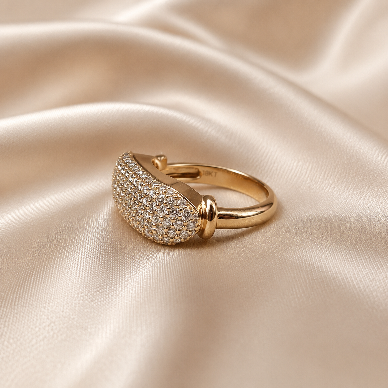 Round Lab Grown Wide Diamond Pave Band Ring Engagement Ring Wedding Anniversary Band Multi Row Diamond Ring Luxury Stack Handmade jewelry