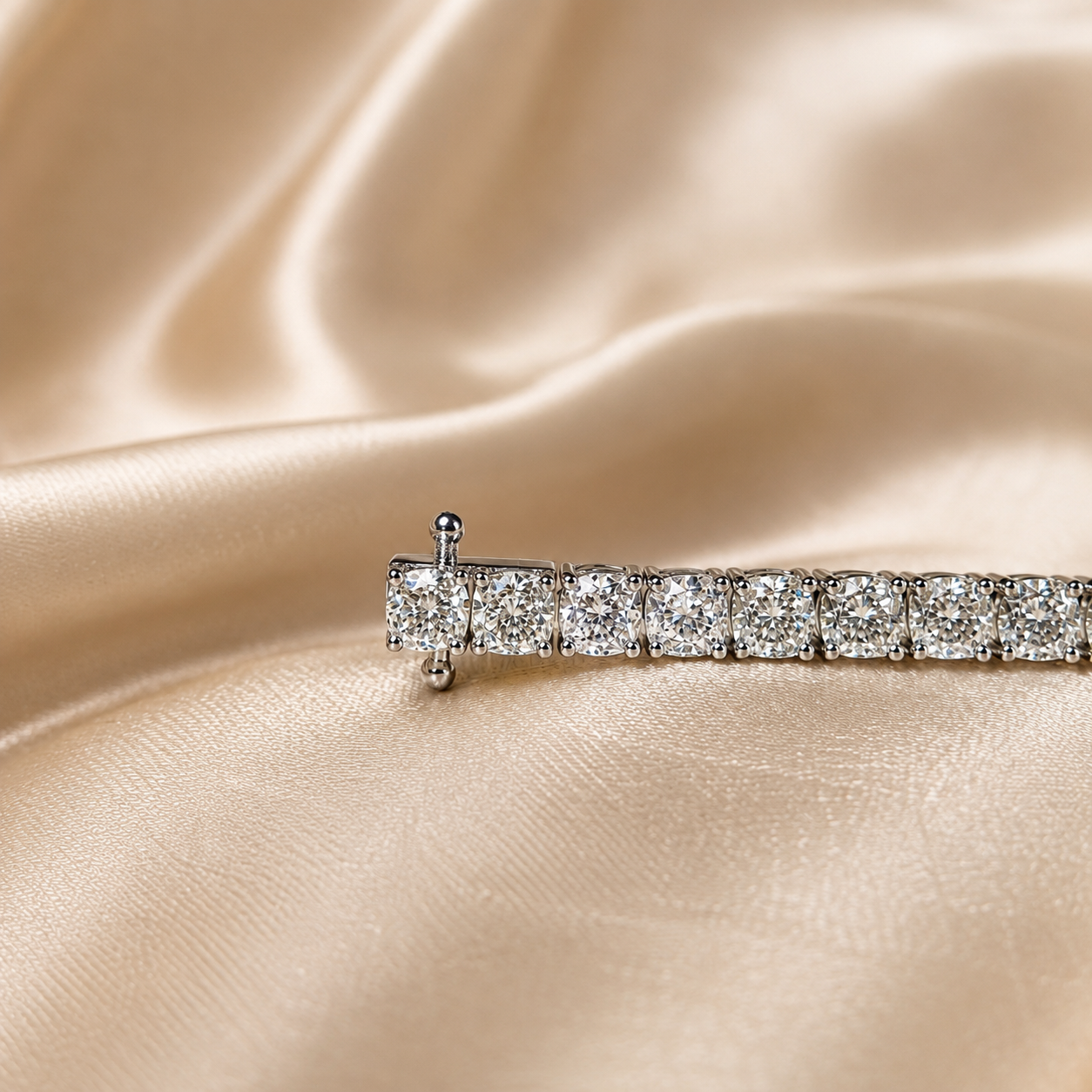 Cushion Lab Grown Diamond Elegant Tennis Bracelet Diamond Bracelet Wedding Handmade Jewelry Luxury Anniversary Jewelry Gift for Her
