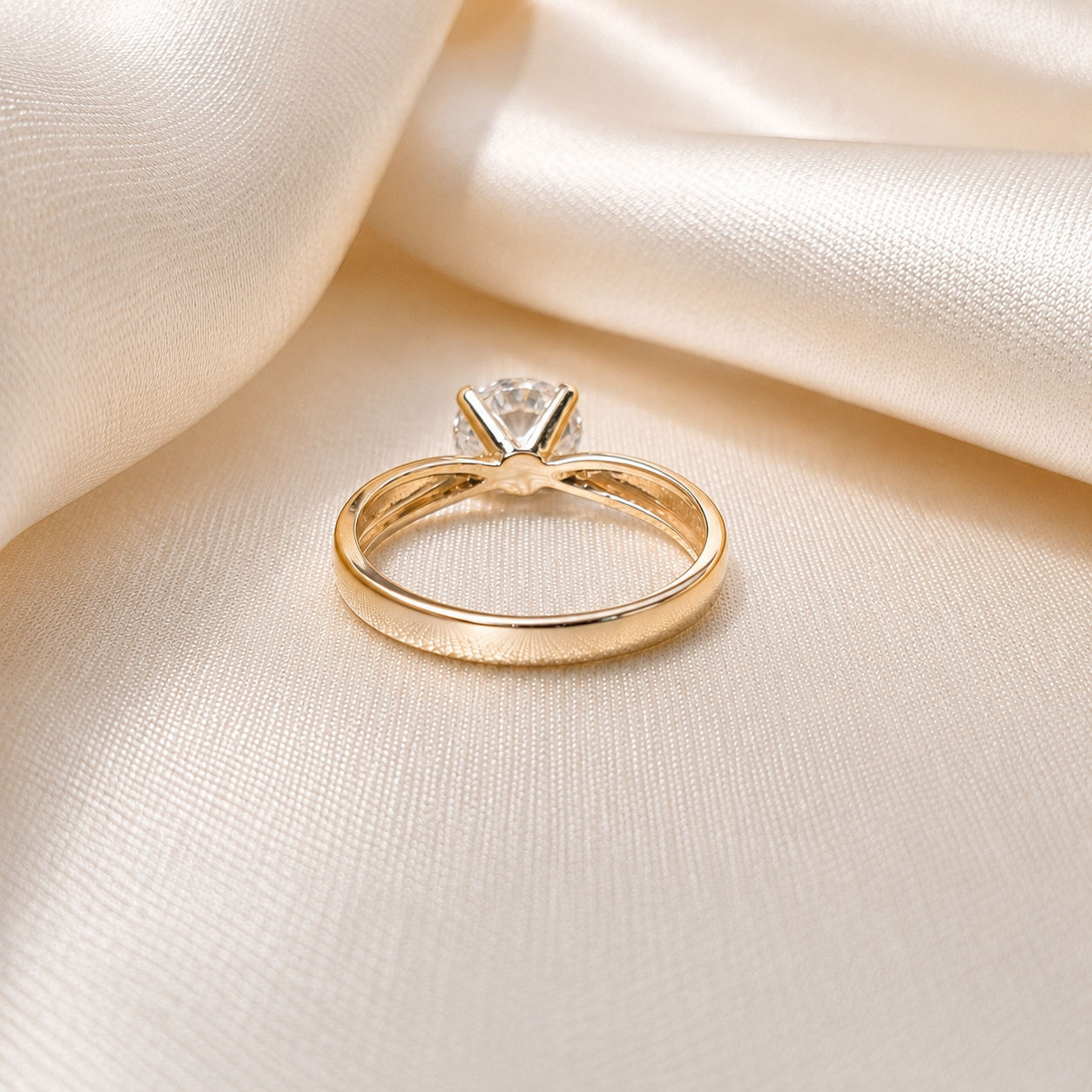 Round Cut Lab Grown Solitaire Engagement Classic Promise Ring Minimalist Bridal Ring Handmade jewelry