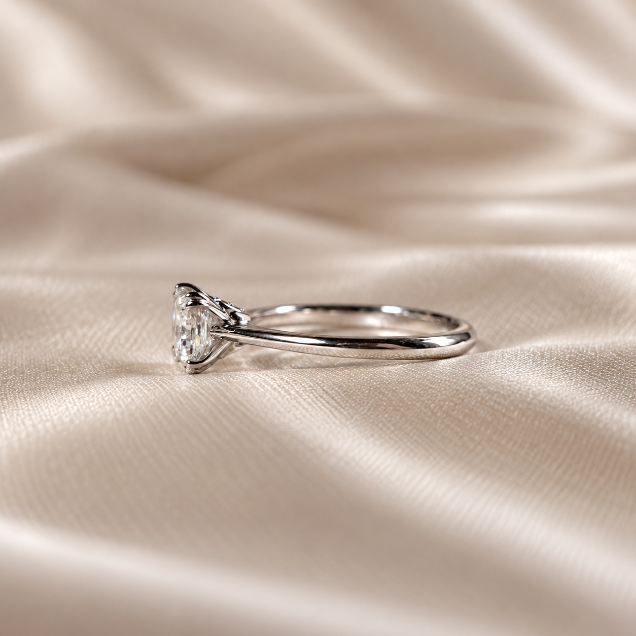 Princess Cut Lab Grown Diamond Solitaire Engagement Ring