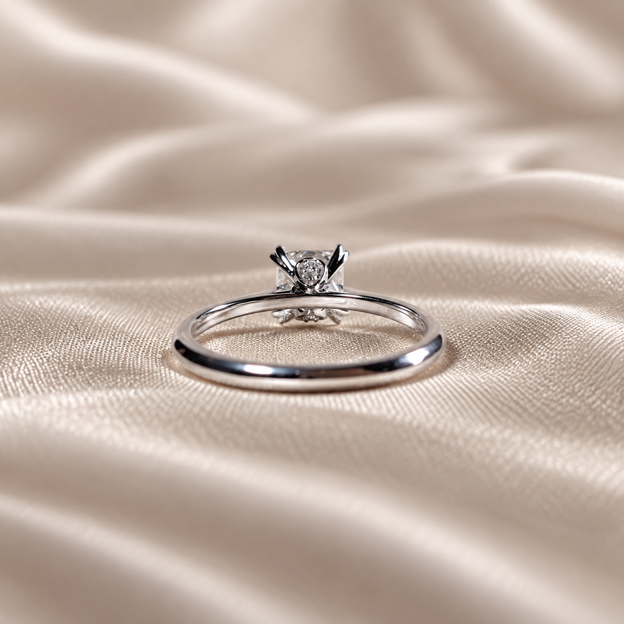 Princess Cut Lab Grown Diamond Solitaire Engagement Ring
