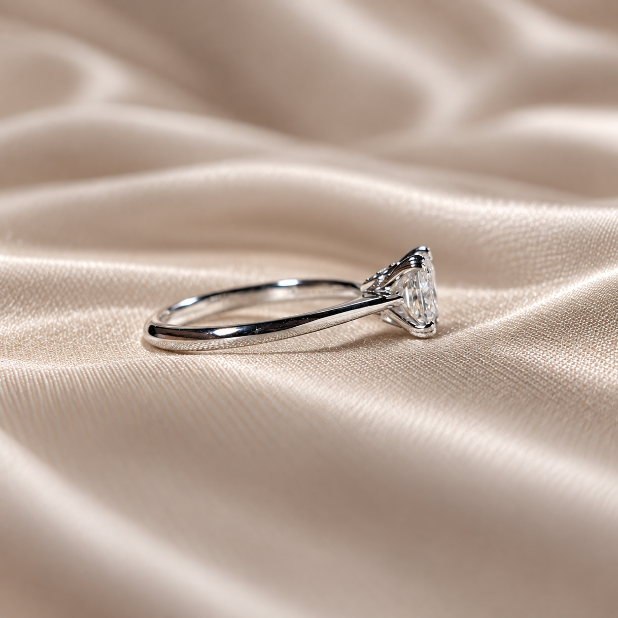 Princess Cut Lab Grown Diamond Solitaire Engagement Ring