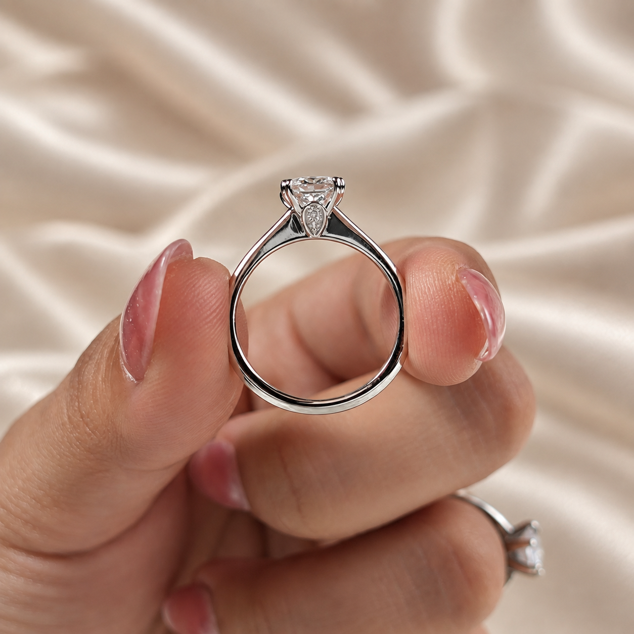 Princess Cut Lab Grown Diamond Solitaire Engagement Ring