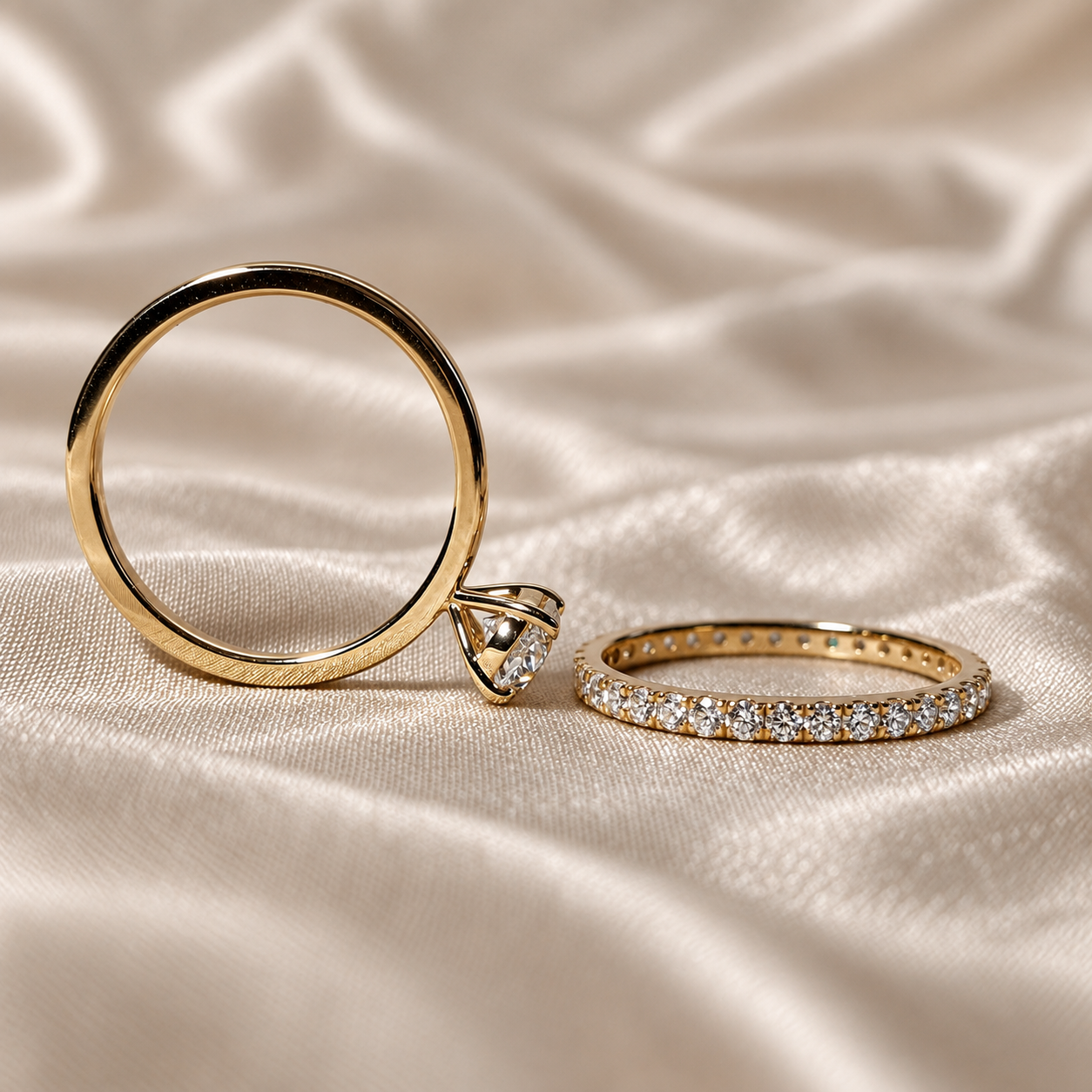 Oval Lab Grown Diamond Solitaire Engagement Ring Diamond Band Bridal Ring Set