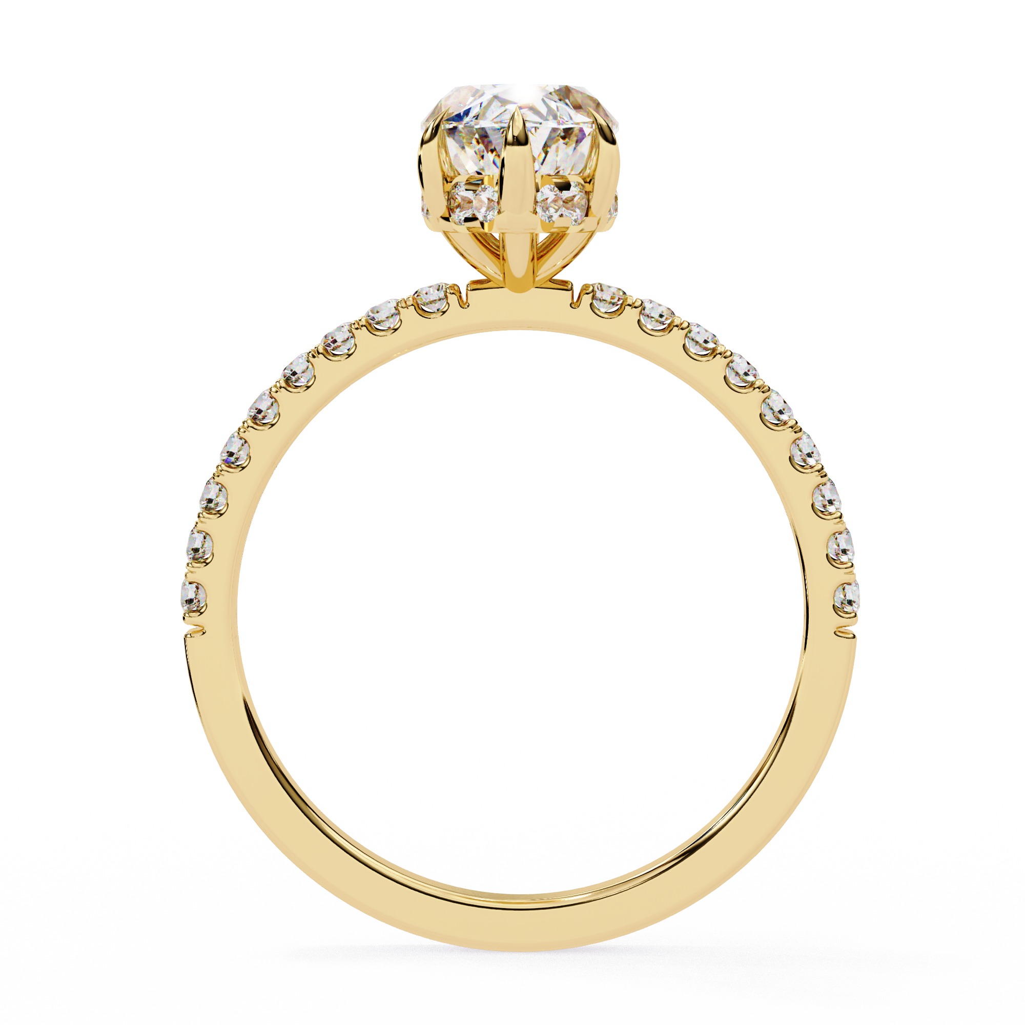 Xaviera Marquise  Lab Grown Diamond Hidden Halo Ring