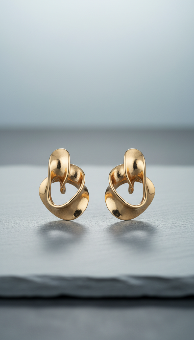 Gold Vermeil Sculptural Earrings