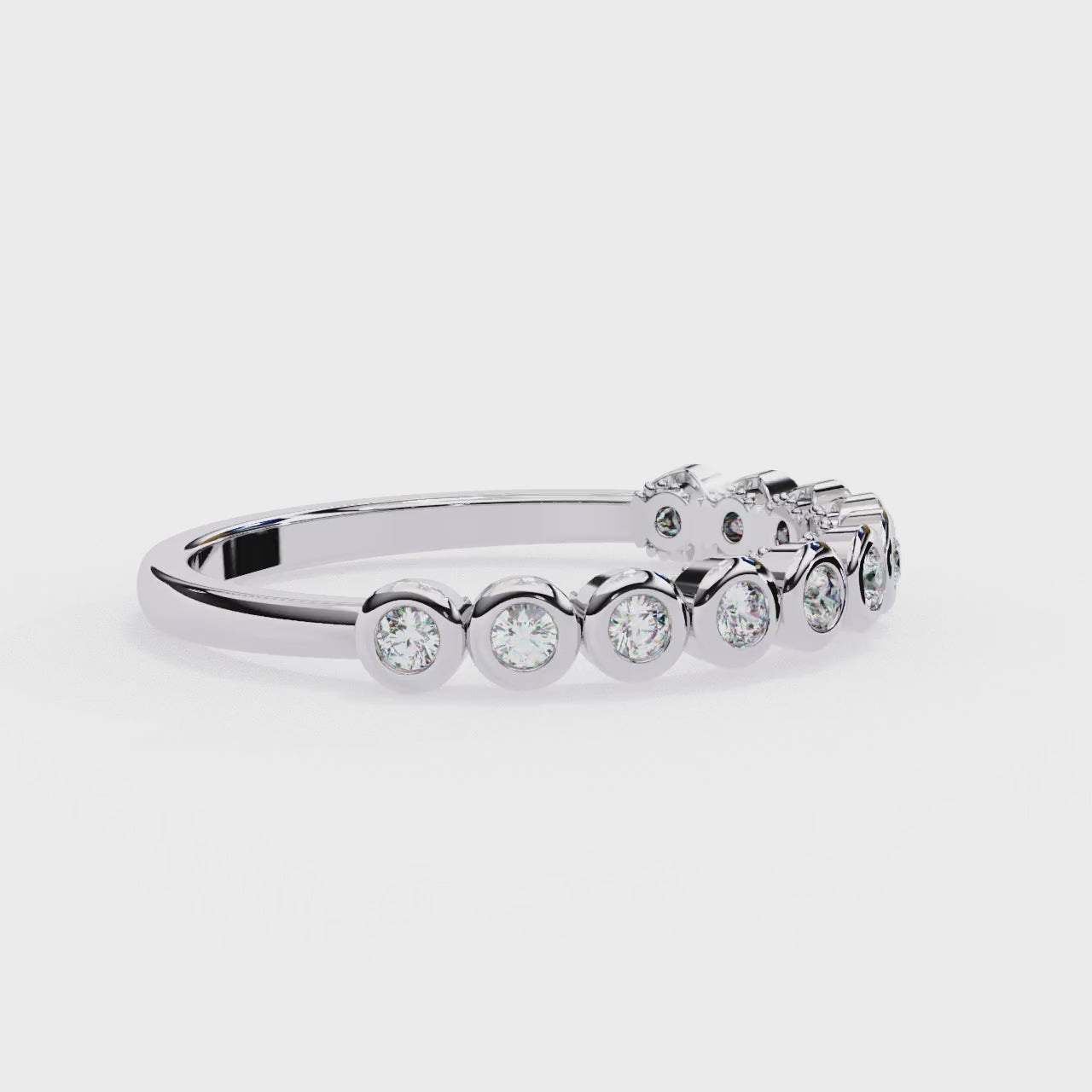 Zevon Lab Grown Diamond Round Eternity Band